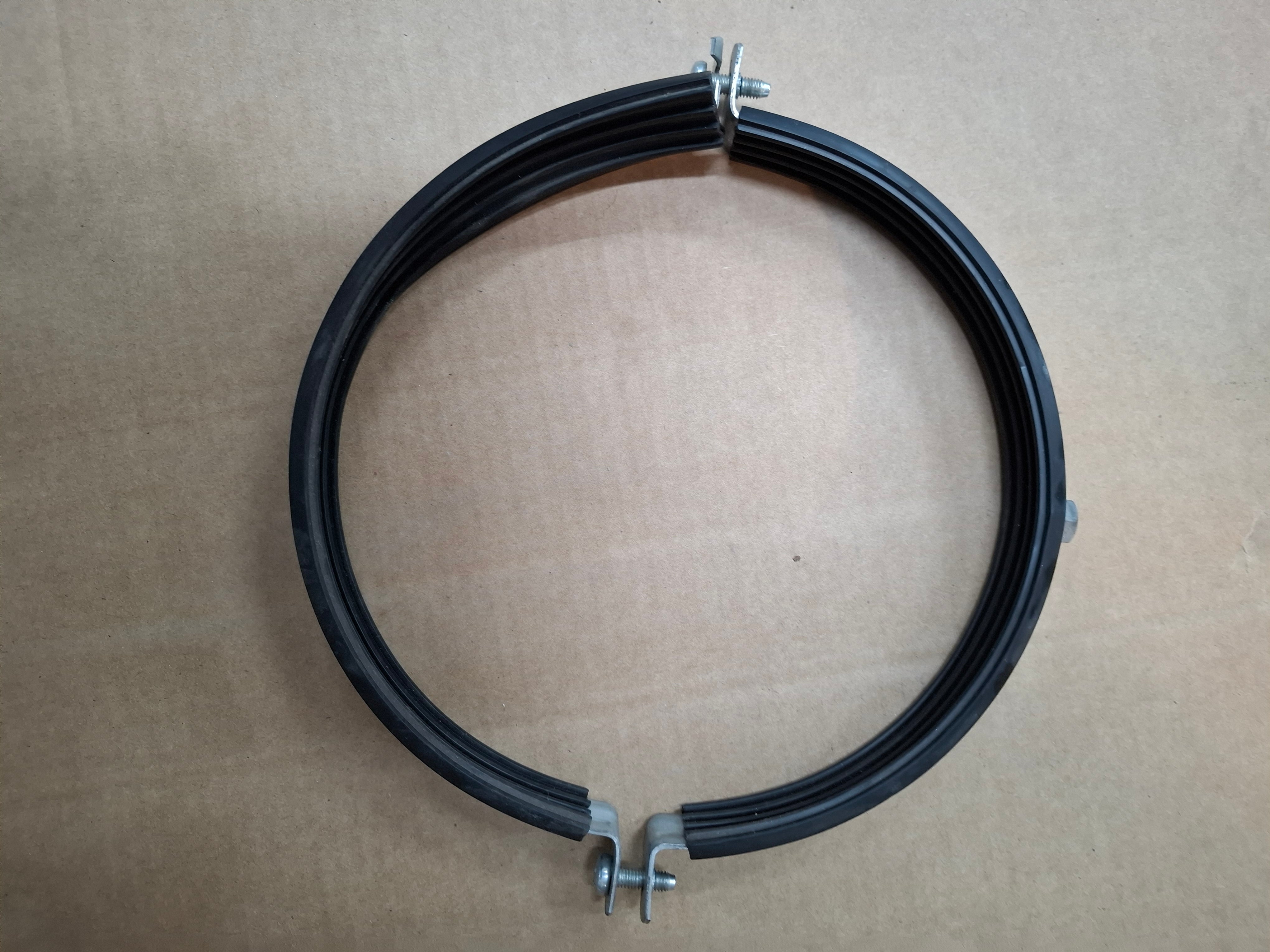 Abrazadera de 100 mm recubierta de goma