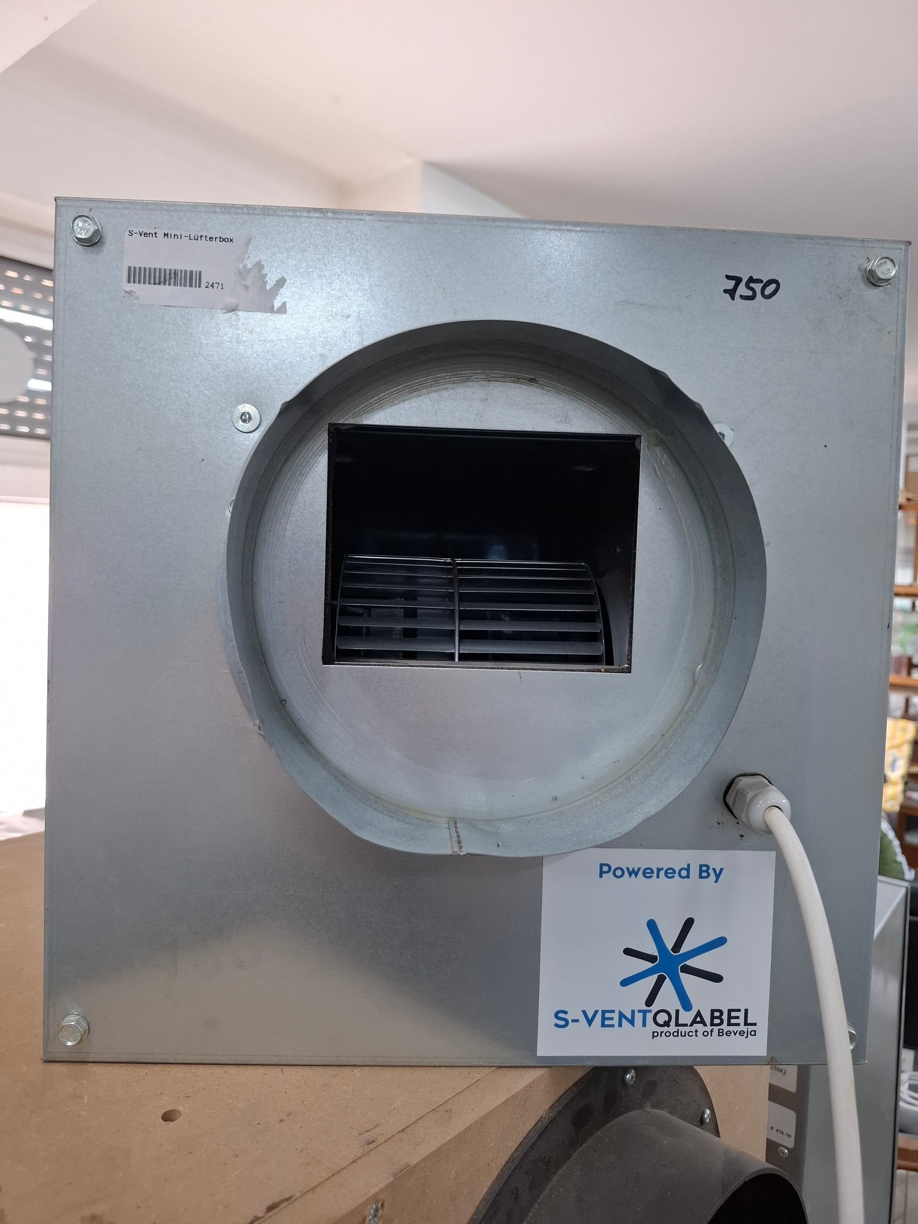 S-Vent Mini-Lüfterbox 750m³/h